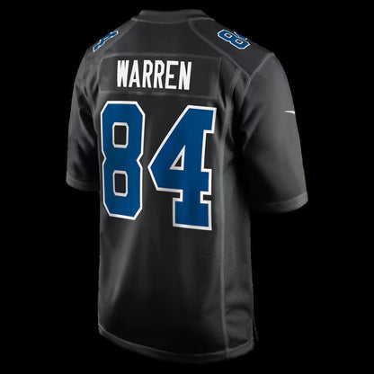 IN.Colts #84 Tyler Warren Carbon Black Fashion Game Stitched American Football Jerseys - Main View
