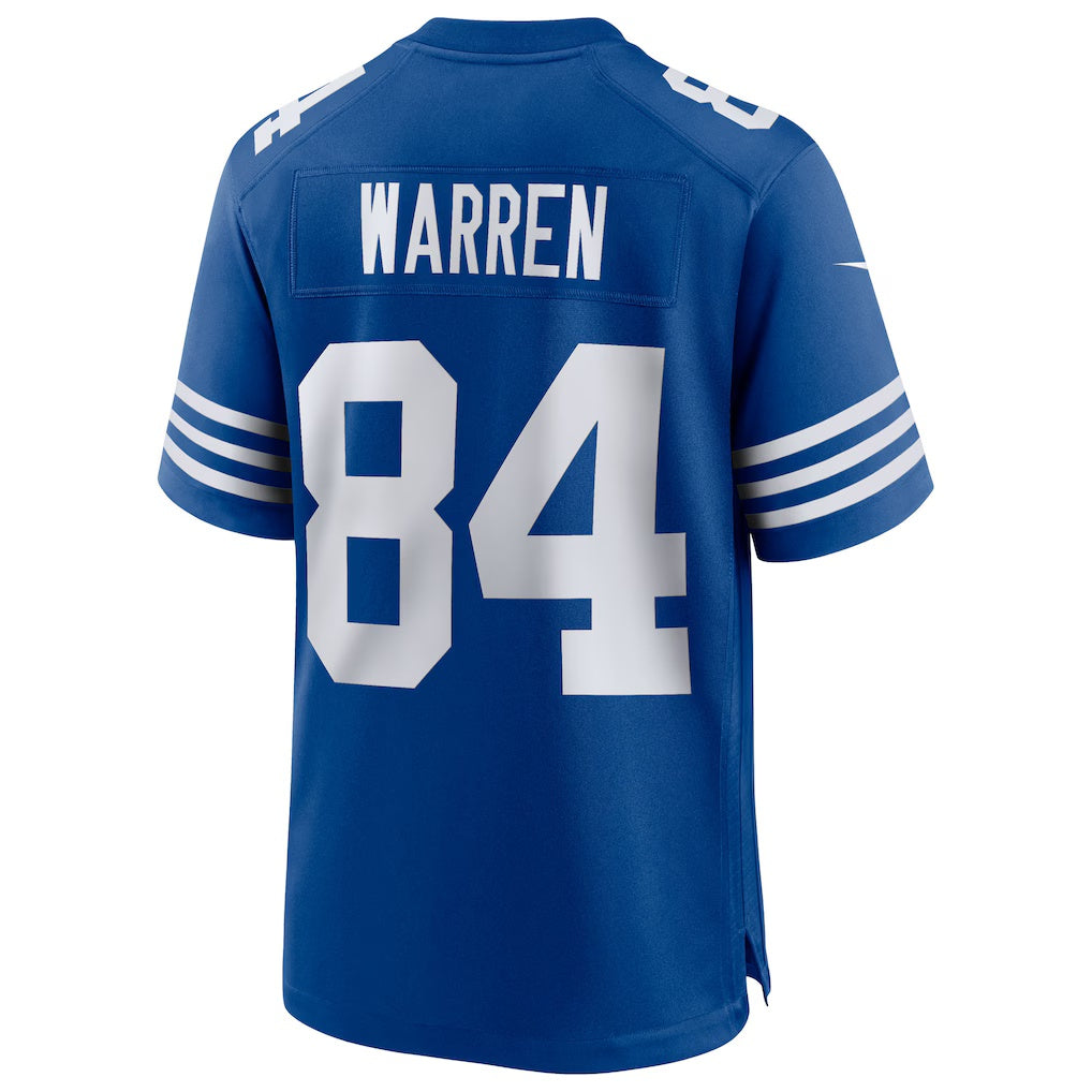 IN.Colts #84 Tyler Warren Royal Alternate Game Stitched American Football Jerseys - Main View