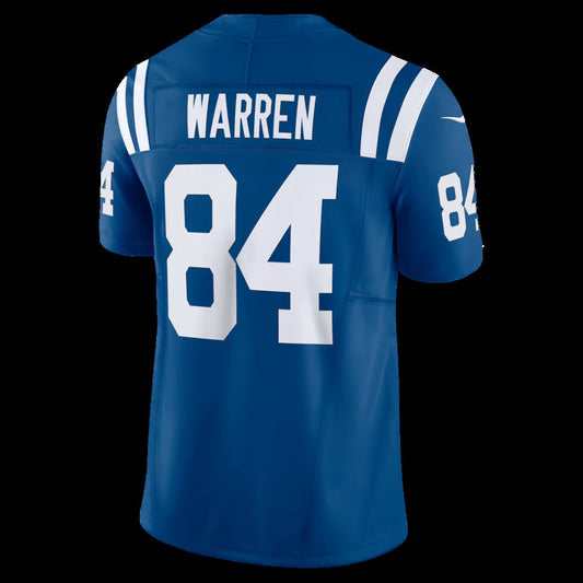 IN.Colts #84 Tyler Warren Royal Team Vapor F.U.S.E. Limited Stitched American Football Jerseys - Main View