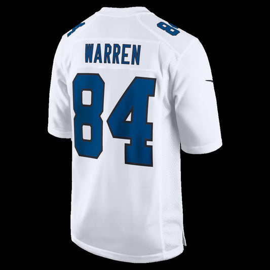 IN.Colts #84 Tyler Warren Tundra White Fashion Game Stitched American Football Jerseys - Main View