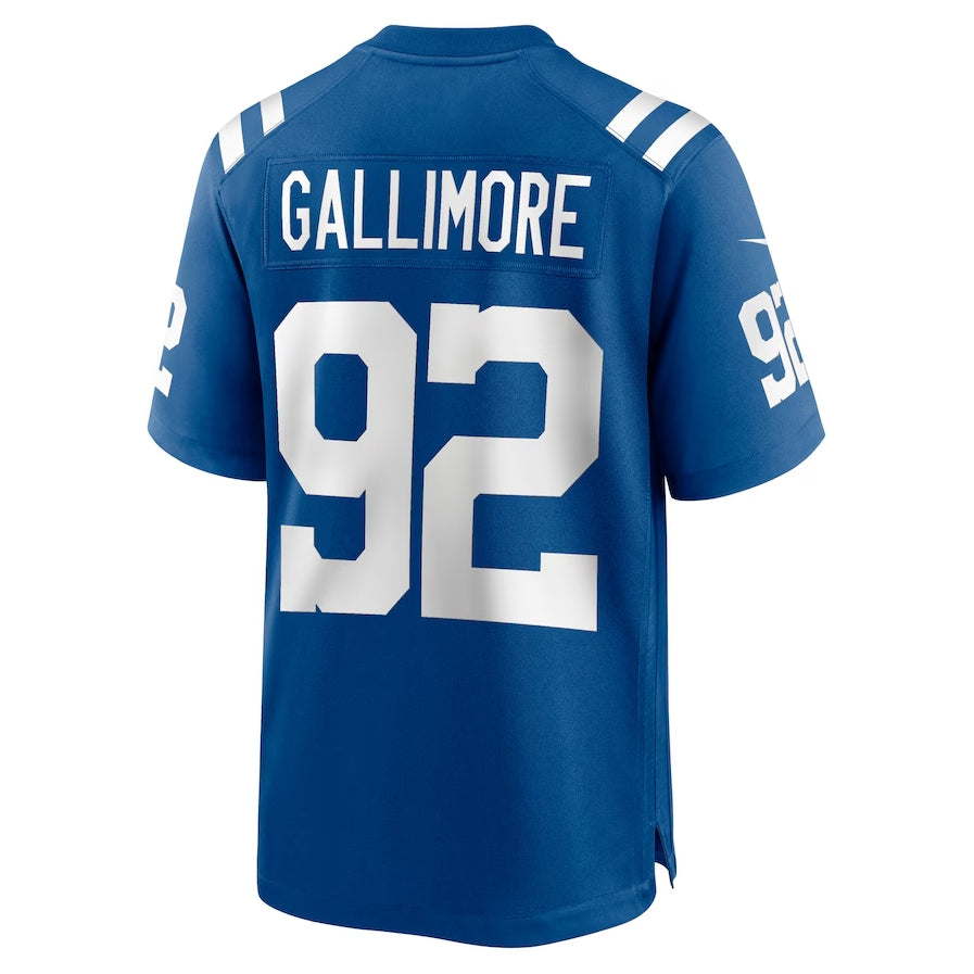 IN.Colts #92 Neville Gallimore Royal Team Game Stitched American Football Jerseys - Main View