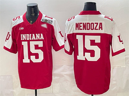 IN.Hoosiers #15 Fernando Mendoza Red Alternate F.U.S.E. 2026 Patch Stitched Football American College Jerseys - Main View