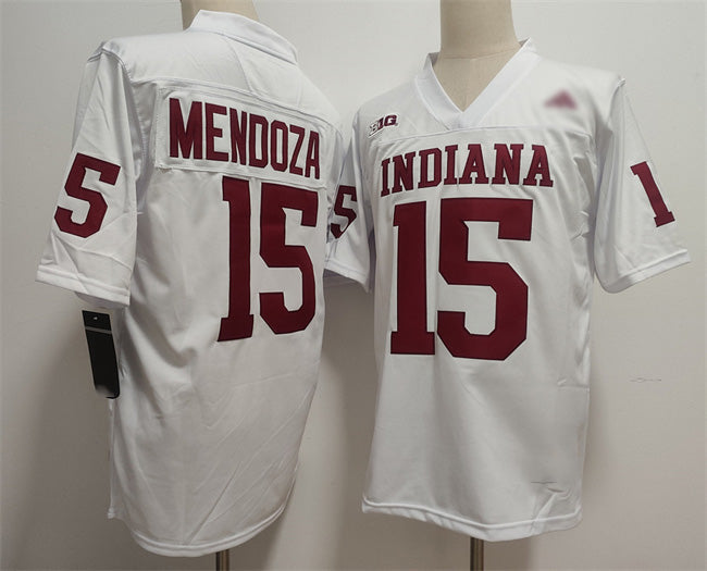 IN.Hoosiers #15 Fernando Mendoza White Stitched Basketball American College Jerseys - Main View