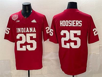 IN.Hoosiers #25 Hoosiers Red F.U.S.E. 2025 National Champions Patch Stitched Football American College Jerseys - Main View