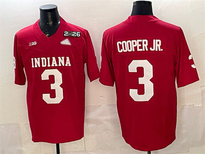 IN.Hoosiers #3 Omar Cooper Jr. Red F.U.S.E. 2026 Patch Stitched Football American College Jerseys - Main View