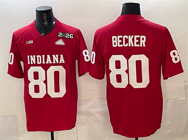 IN.Hoosiers #80 Charlie Becker Red F.U.S.E. 2026 Patch Stitched Football College Jerseys - Main View