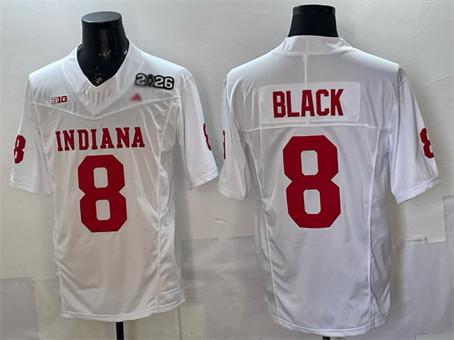 IN.Hoosiers #8 Kaelon Black White F.U.S.E. 2026 Patch Stitched Football American College Jerseys - Main View