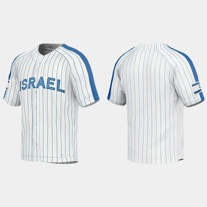 ISRAEL BASEBALL 2023 WORLD BASEBALL CLASSIC JERSEY - WHITE Stitches Baseball Jerseys