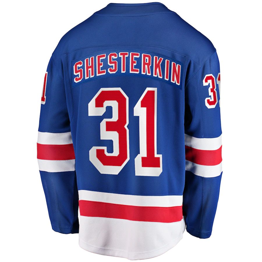 NY.Rangers #31 Igor Shesterkin Fanatics Branded Home Breakaway Player Jersey Blue Stitched American Hockey Jerseys - Main View