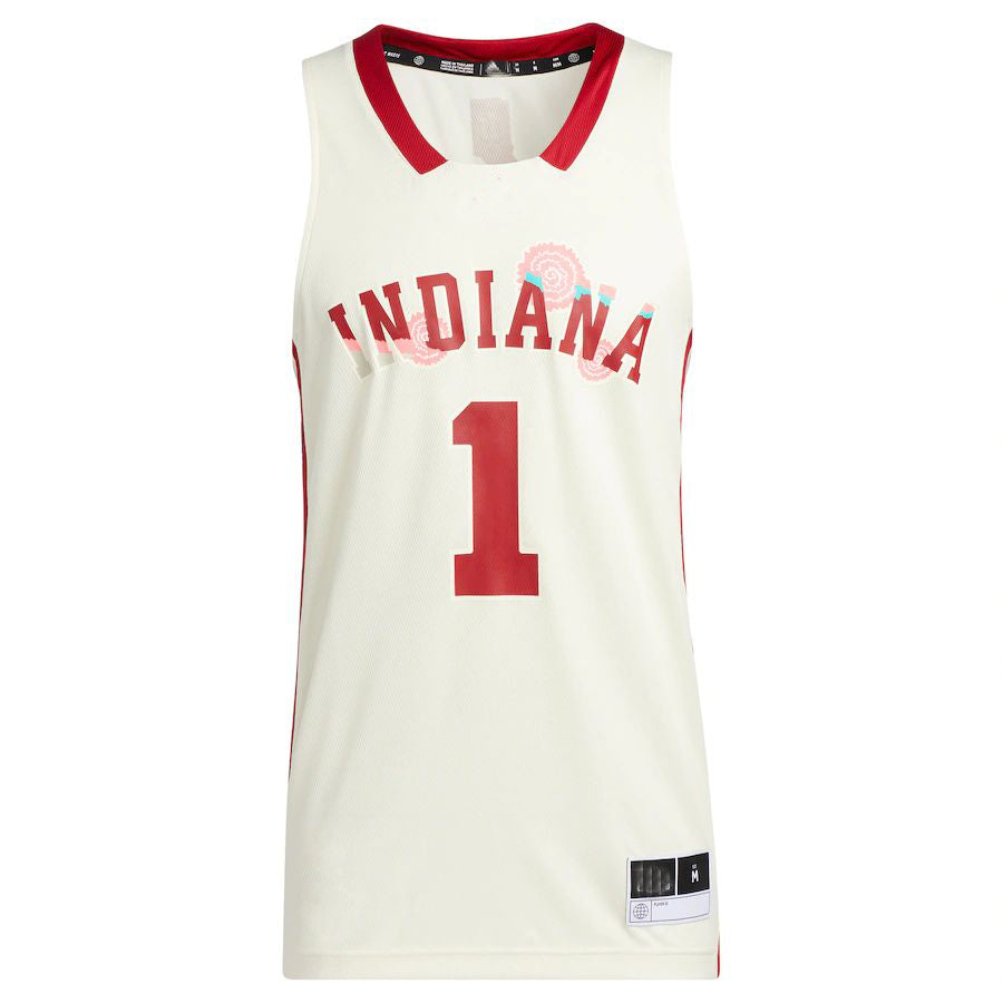 #1 IN. Hoosiers Honoring Black Excellence Replica Basketball Jersey  Cream Stitched American College Jerseys - Main View