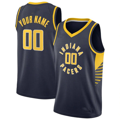 Custom IN.Pacers Swingman Jersey Icon Edition Navy Stitched Basketball Jersey - Main View