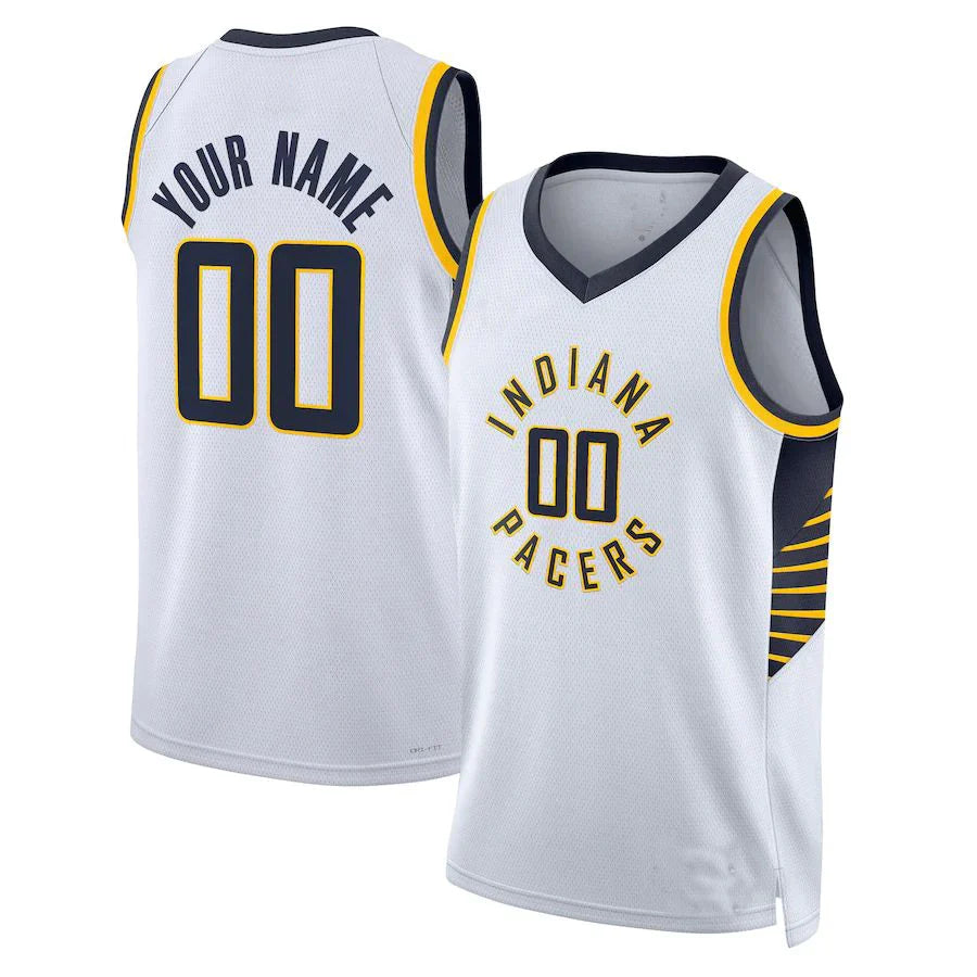 Custom IN.Pacers Unisex 2022-23 Swingman Jersey White Association Edition Stitched Basketball Jersey - Main View