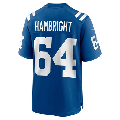 IN.Colts #64 Arlington Hambright Royal Game Player Jersey Stitched American Football Jerseys - Main View