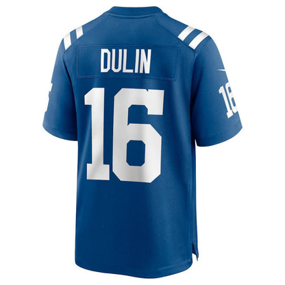 IN.Colts #16 Ashton Dulin Royal Game Jersey Stitched American Football Jerseys - Main View