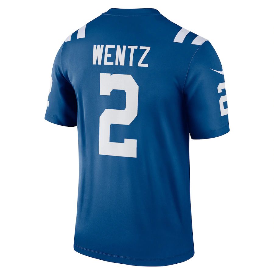 IN.Colts #2 Carson Wentz Royal Legend Jersey Stitched American Football Jerseys - Main View