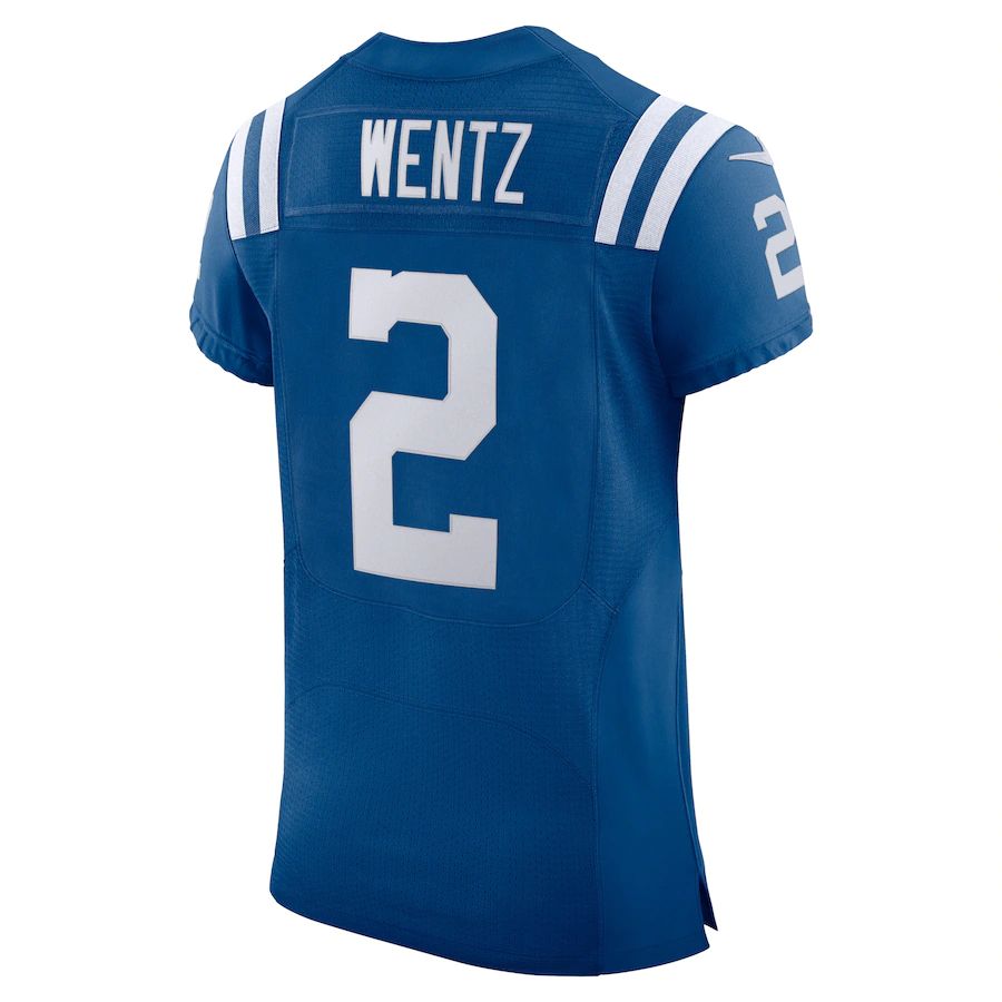 IN.Colts #2 Carson Wentz Royal Vapor Elite Player Jersey Stitched American Football Jerseys - Main View