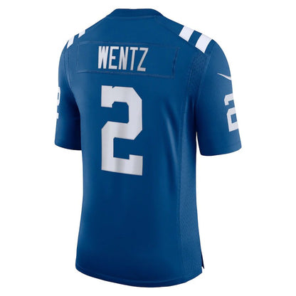 IN.Colts #2 Carson Wentz Royal Vapor Limited Jersey Stitched American Football Jerseys - Main View