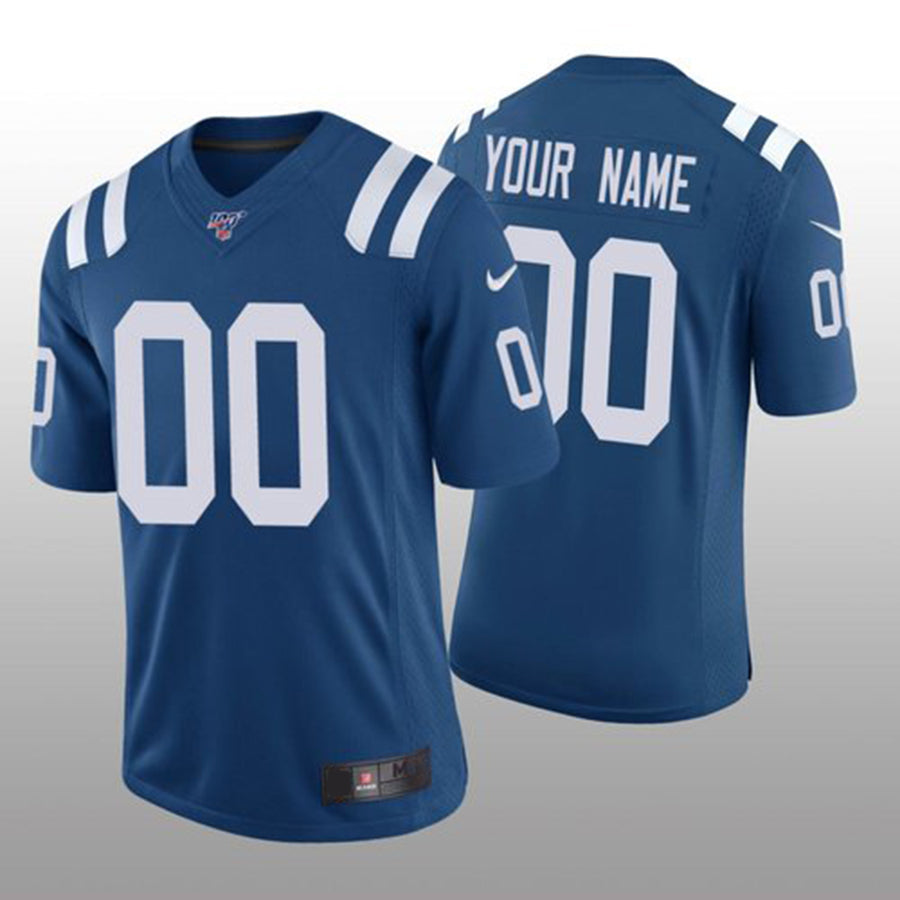 Custom IN.Colts Royal Vapor Limited 100th Season Jersey Stitched American Football Jerseys - Main View
