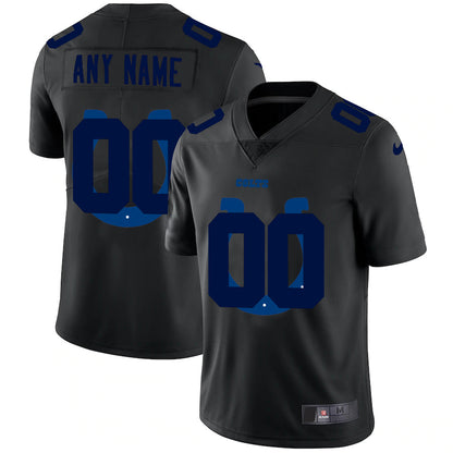 Custom IN.Colts Team Logo Dual Overlap Limited Jersey Black Stitched American Football Jerseys - Main View