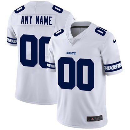 Custom IN.Colts White Team Logo Vapor Limited Jersey Stitched American Football Jerseys - Main View