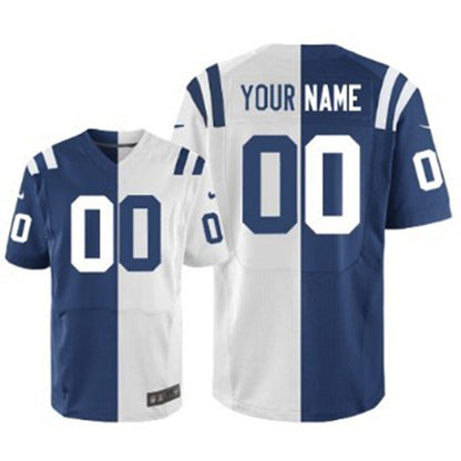 Custom IN.Colts Blue-White Two Tone Elite Jersey Stitched American Football Jerseys - Main View
