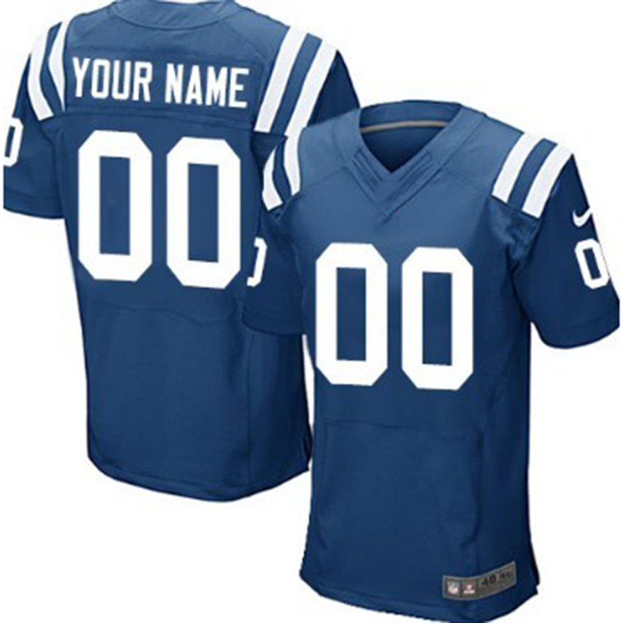 Custom IN.Colts Blue Elite Jersey Stitched American Football Jerseys - Main View