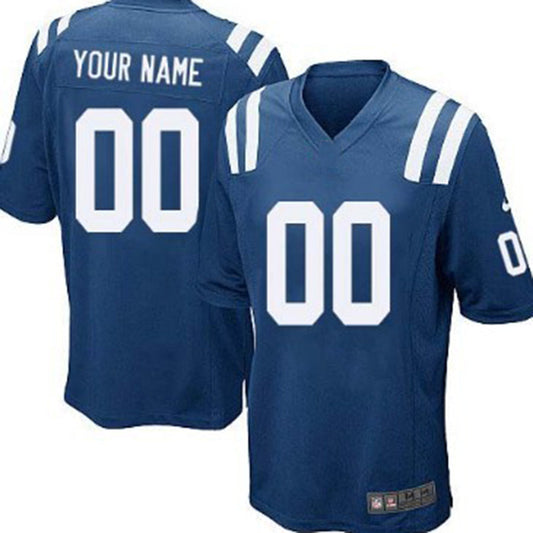 Custom IN.Colts Blue Game Jersey Stitched American Football Jerseys - Main View