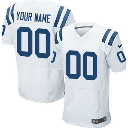 Custom IN.Colts White Elite Jersey Stitched American Football Jerseys - Main View