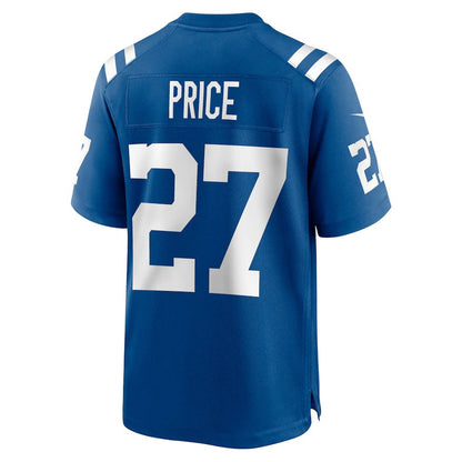 IN.Colts #27 D'Vonte Price Royal Game Player Jersey Stitched American Football Jerseys - Main View