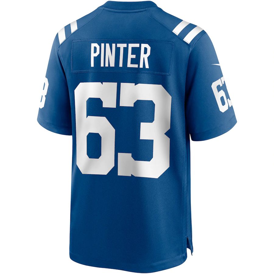 IN.Colts #63 Danny Pinter Royal Game Jersey Stitched American Football Jerseys - Main View