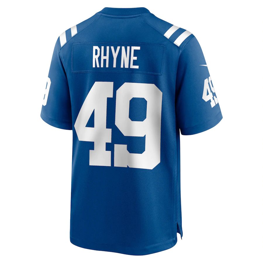 IN.Colts #49 Forrest Rhyne Royal Game Player Jersey Stitched American Football Jerseys - Main View