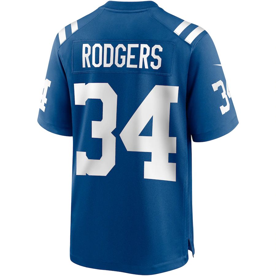 IN.Colts #34 Isaiah Rodgers Royal Game Jersey Stitched American Football Jerseys - Main View