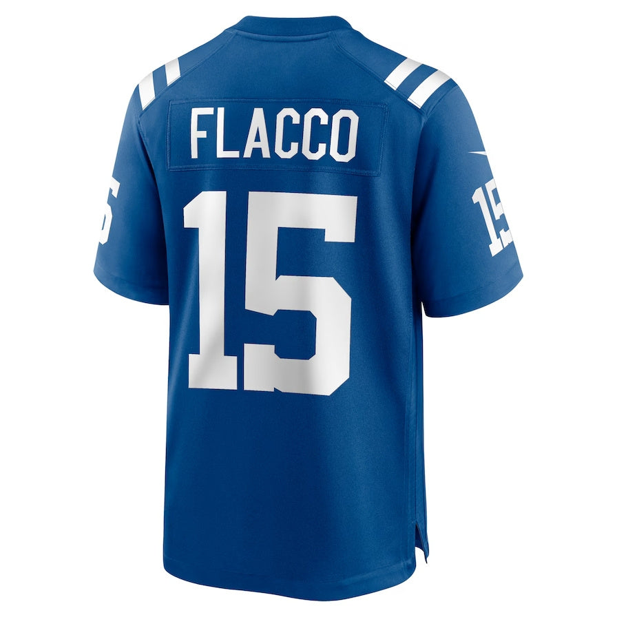 IN. Colts #15 Joe Flacco Retired Player Game Jersey - Royal Stitched American Football Jerseys - Main View