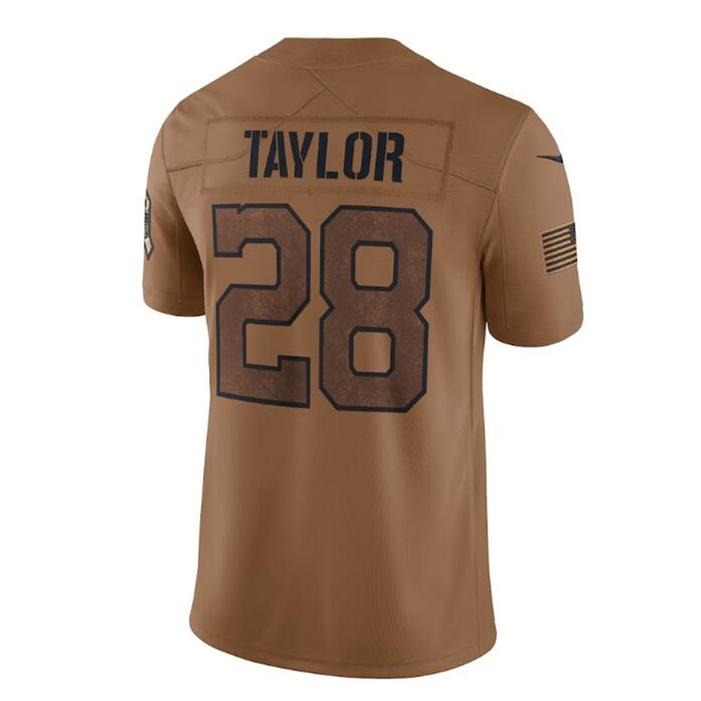 IN.Colts #28 Jonathan Taylor Brown 2023 Salute To Service Limited Jersey Stitched American Football Jerseys - Main View
