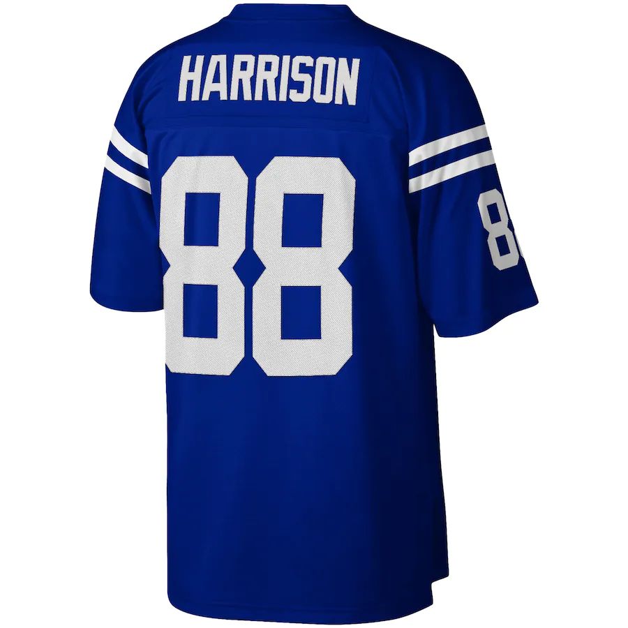 IN.Colts #88 Marvin Harrison Mitchell & Ness Royal 1996 Legacy Replica Jersey Stitched American Football Jerseys - Main View
