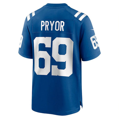 IN.Colts #69 Matt Pryor Royal Game Jersey Stitched American Football Jerseys - Main View