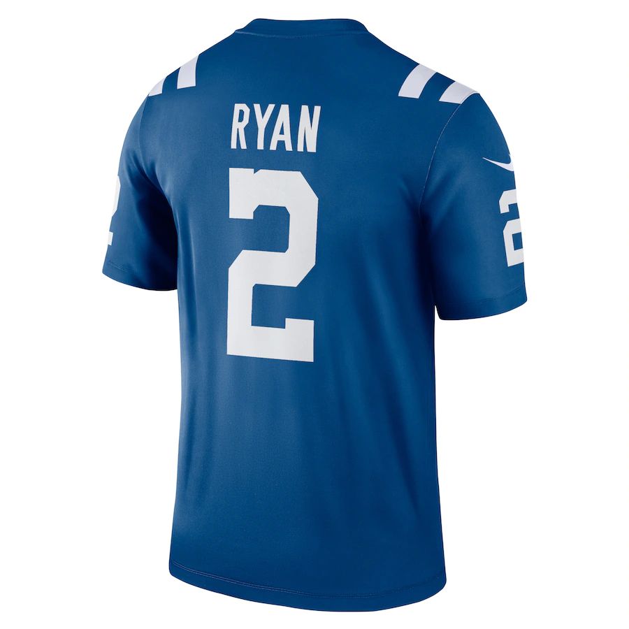 IN.Colts #2 Matt Ryan Royal Legend Jersey Stitched American Football Jerseys - Main View