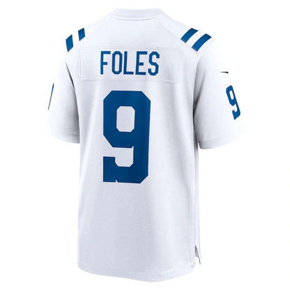 IN.Colts #9 Nick Foles White Player Game Jersey Stitched American Football Jerseys - Main View