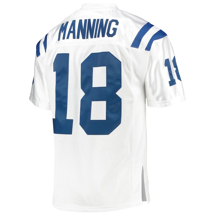 IN.Colts #18 Peyton Manning Mitchell & Ness White 2006 Super Bowl XLI Authentic Retired Player Jersey Stitched American Football Jerseys - Main View