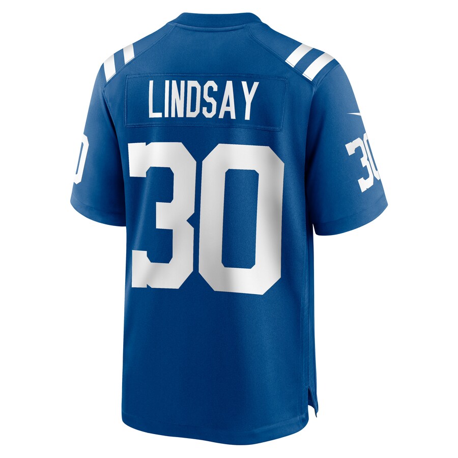 IN.Colts #30 Phillip Lindsay Royal Game Player Jersey Stitched American Football Jerseys - Main View