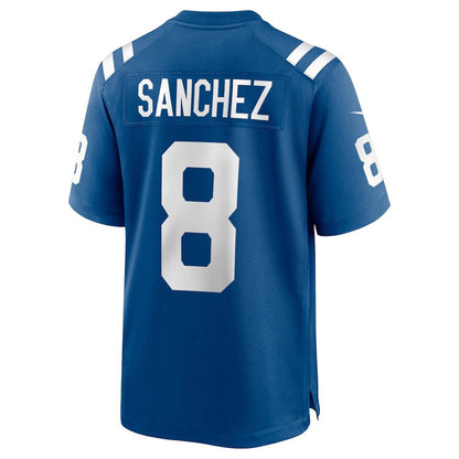 IN.Colts #8 Rigoberto Sanchez Royal Game Jersey Stitched American Football Jerseys - Main View