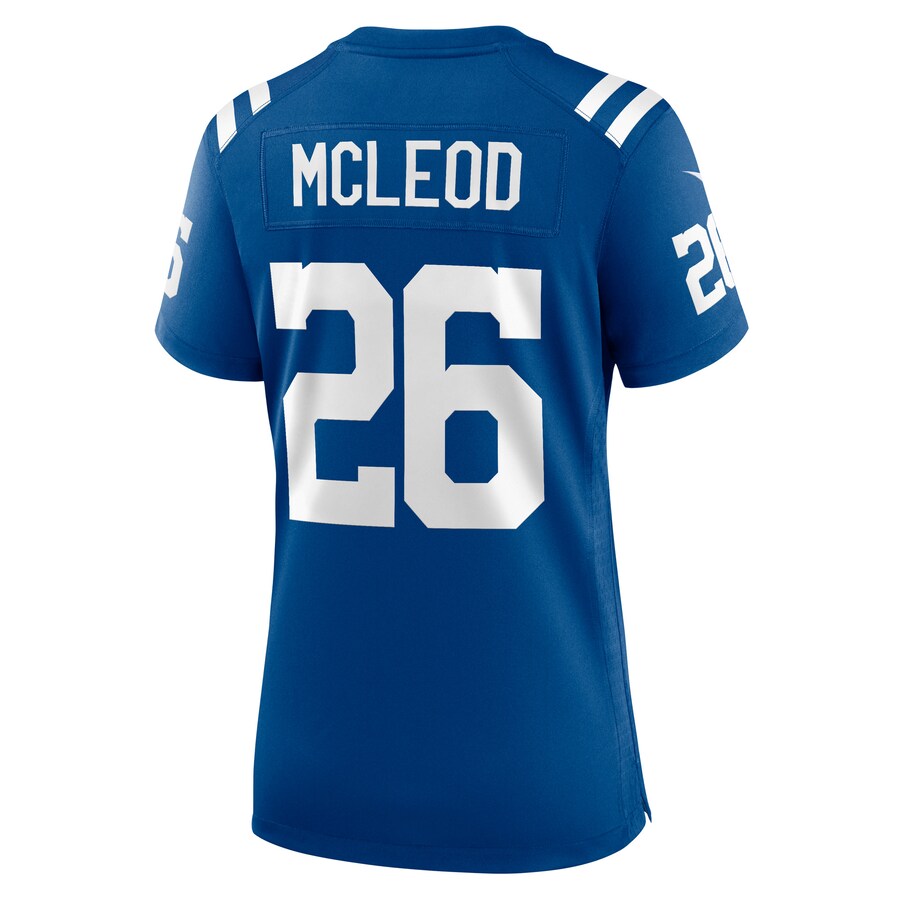 IN.Colts #26 Rodney McLeod Royal Player Game Jersey Stitched American Football Jerseys - Main View