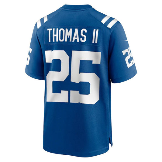 IN.Colts #25 Rodney Thomas II Royal Game Player Jersey Stitched American Football Jerseys - Main View