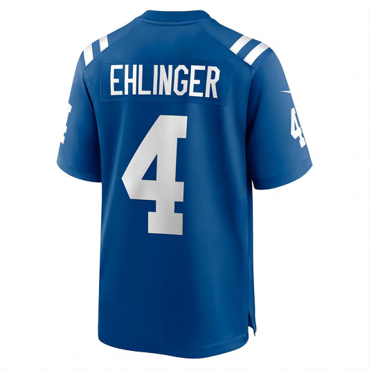 IN. Colts #4 Sam Ehlinger Royal Game Jersey Stitched American Football Jerseys - Main View