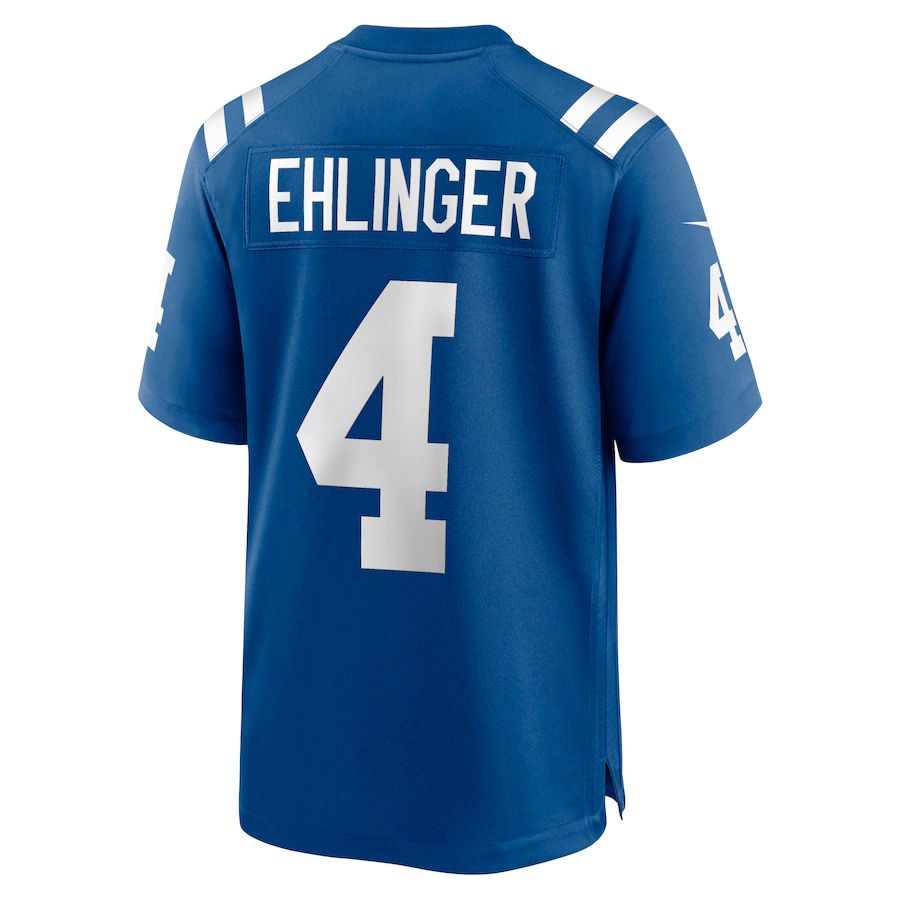 IN.Colts #4 Sam Ehlinger Royal Game Jersey Stitched American Football Jerseys - Main View