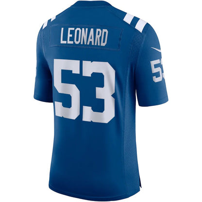 IN.Colts #53 Shaquille Leonard Royal Vapor Limited Jersey Stitched American Football Jerseys - Main View