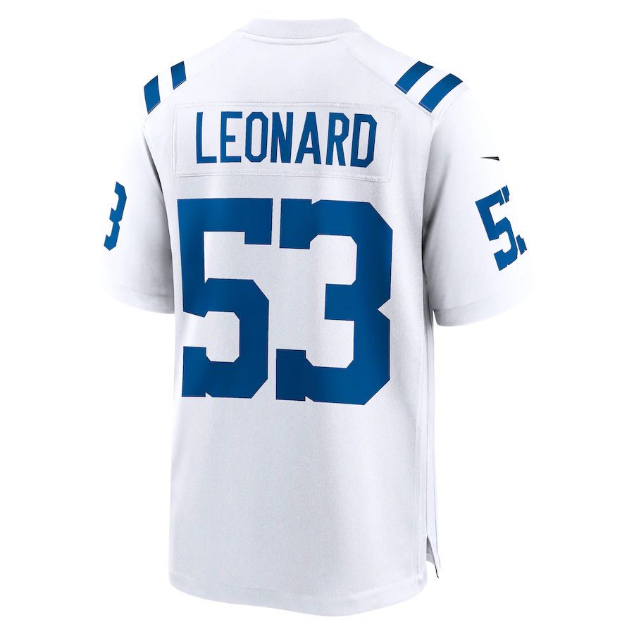 IN.Colts #53 Shaquille Leonard White Player Game Jersey Stitched American Football Jerseys - Main View