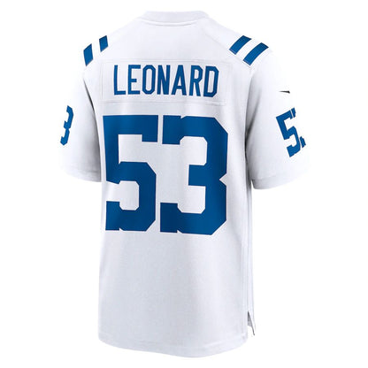 IN.Colts #53 Shaquille Leonard White Player Game Jersey Stitched American Football Jerseys - Main View