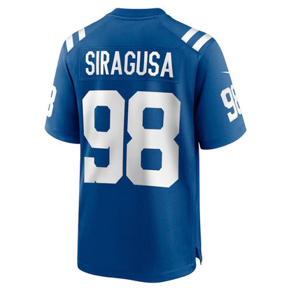 IN.Colts #98 Tony Siragusa Royal Game Retired Player Jersey Stitched American Football Jerseys - Main View