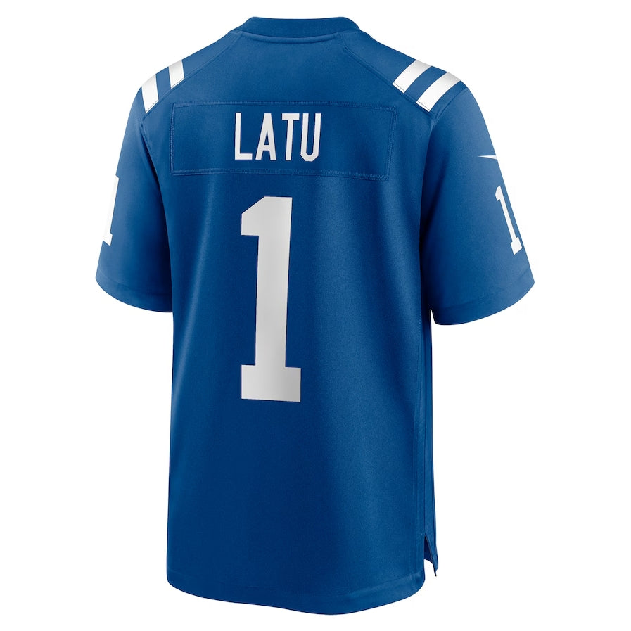 IN.Colts #1 Laiatu Latu 2024 Draft First Round Pick Player Game Jersey - Royal American Football Jerseys - Main View